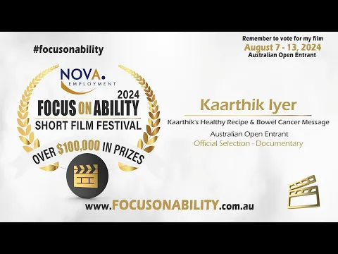 Kaarthik's Healthy Recipe & Bowel Cancer Message film thumbnail