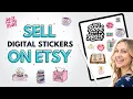 How to Create Digital Stickers Design Mockups Sell on Etsy