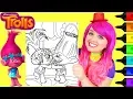 Coloring Trolls Poppy Branch Dancing Crayola Coloring Page Prismacolor Markers KiMMi THE CLOWN