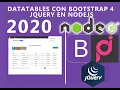 Como usar DataTable usando Bootstrap 4 y JQuery - Nodejs