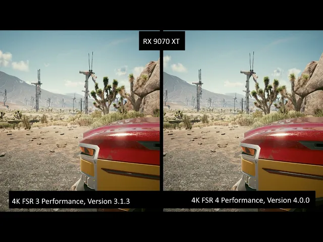 FSR 4 VS FSR 3.1.3 Cyberpunk 2077 - Using Optiscaler - RX 9070 XT