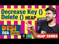 Delete key in heap Decrease key operation in heap data structure Heap Algorithms Hindi Prince