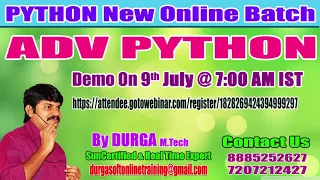 Advanced Python Online Training in DURGASOFT