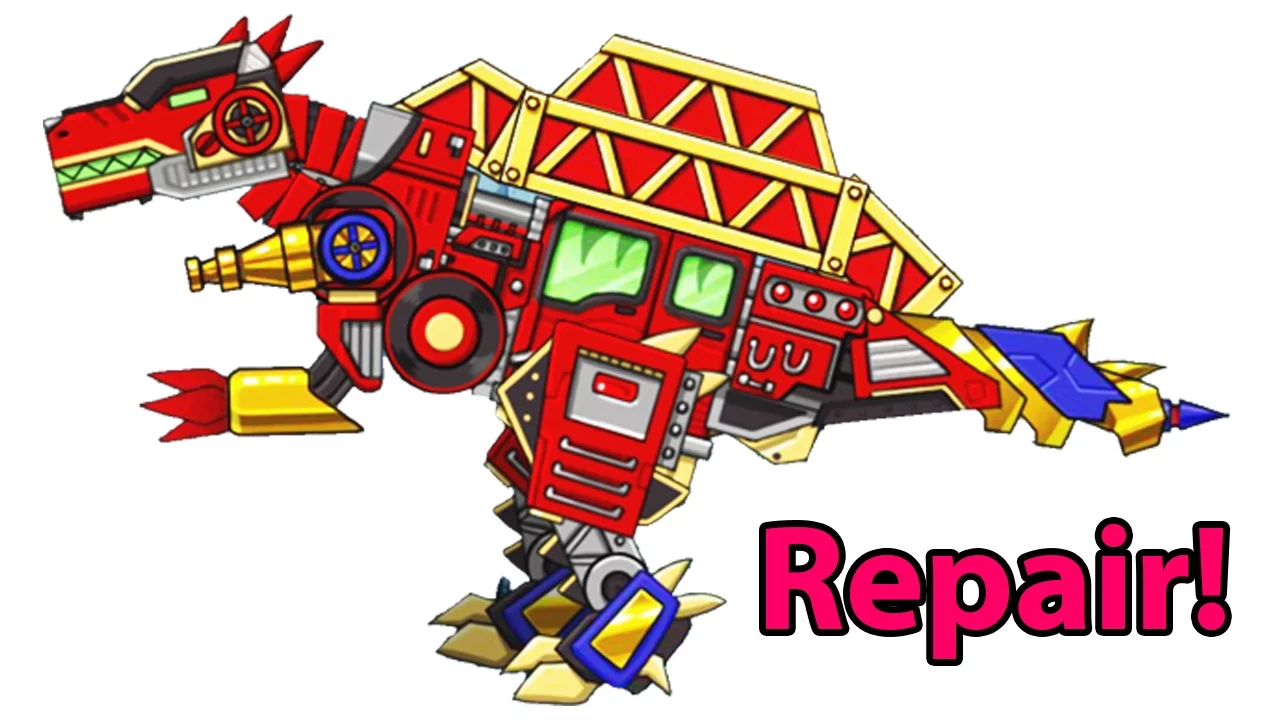 Repair! Dino Robot #2: Spinosaurus + Mini Games | Eftsei Gaming