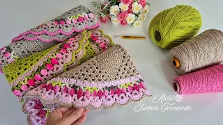 💥Incrível! 1 Modelo 3 Combinações de Cores Diferentes Centro de mesa em Crochê fácil e Lindo