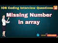 Find missing number in an array Swift Interview Question IOS