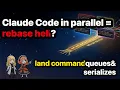 Fixing Non-Fast-Forward Merge Hell for Parallel Agents with claude-code-merge-queue