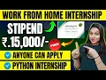 Work from Home Internship Python Internship High Stipend