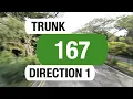 Tower Transit Trunk 167 Direction 1 Bus Service Route Visual