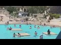 Dust devil sends pool furniture flying at Vegas hotel pool