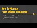 How to Manage Form Builder in Simpro Tutorial