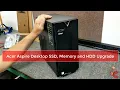 Acer Aspire Desktop M 2 SSD Upgrade Memory Upgrade Additional D