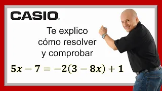 Ecuaciones lineales o de primer grado | Ej. 4 #julioprofe y #casio