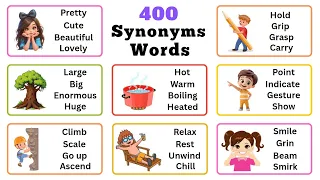 400 Synonym Words Vocabulary with Pictures English Synonym Vocabulary Practice Time