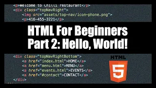 HTML For Beginners Part 2 Hello World