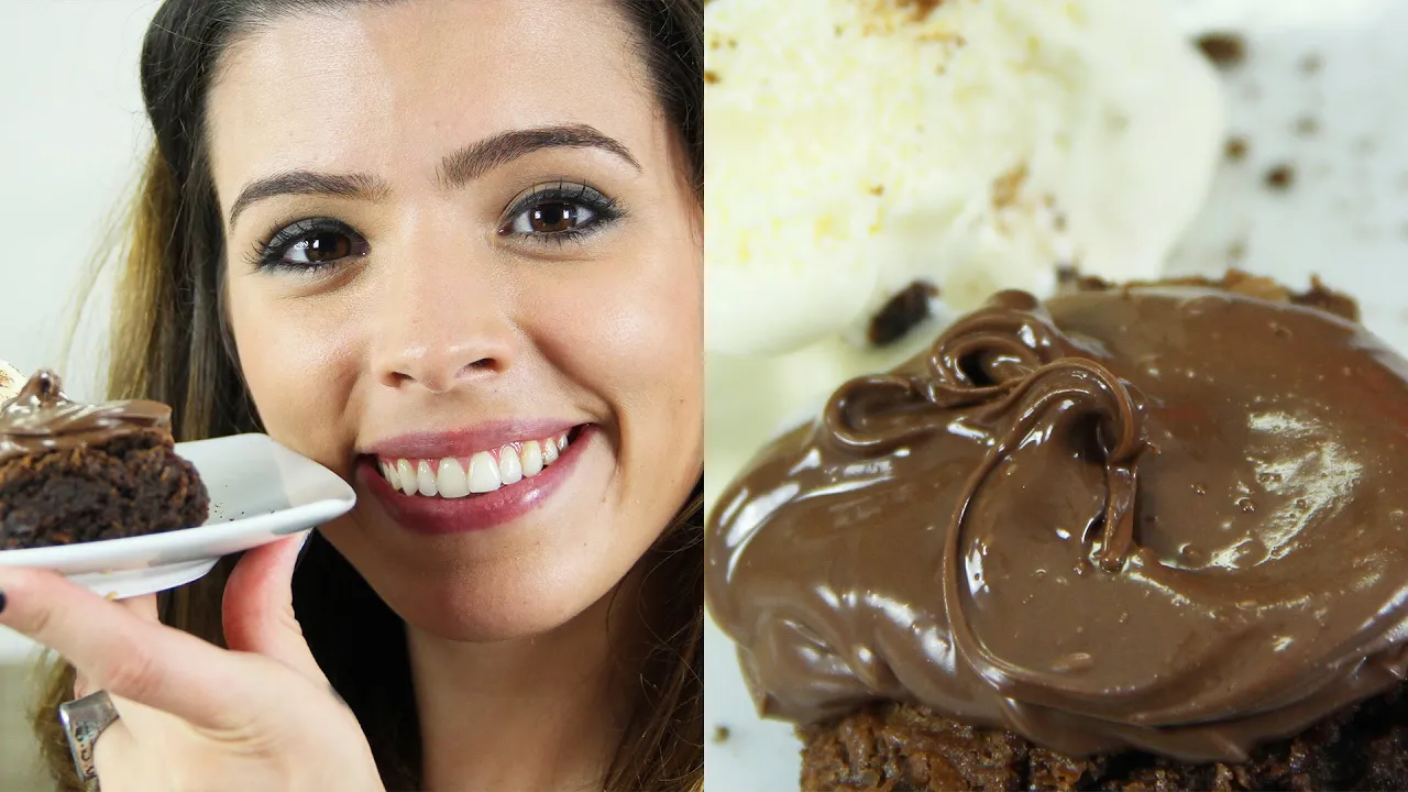 RECEITA DE BROWNIE DE CHOCOLATE COM NUTELLA