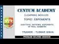 EXPONENTS 11 Problem Solving Session 5