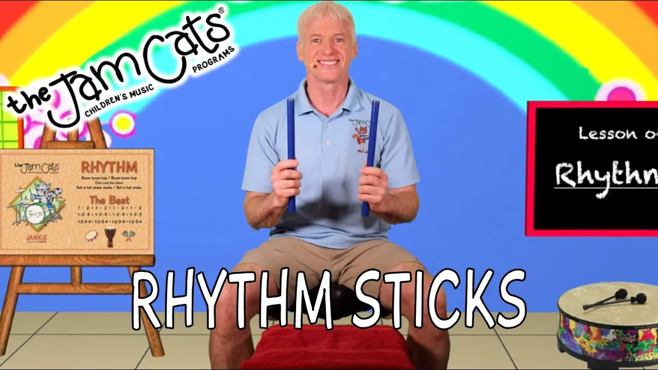 Preschool Music Class - Rhythm Sticks | Music Instruments #32 | The Jam Cats Music Preschool Music Class - Rhythm Sticks | Music Instruments #32 | The Jam Cats Music