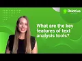 What are text analysis tools