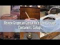 Review Gropecan Cereal Rice Food Storage Containers Collapsible 20 to 50 Lbs Dispenser Bin with Rol