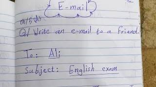 كتابة ايميل لصديقك Write An Email To A Friend  كتابة ايميل لصديقك Write An Email To A Friend