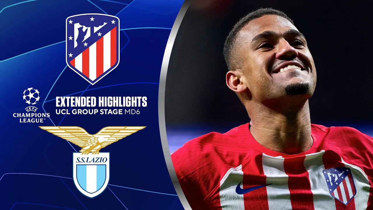 Atlético Madrid vs. Lazio: Extended Highlights | UCL Group ...