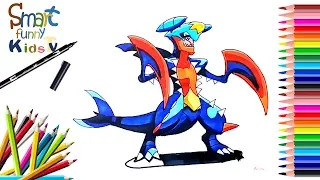 How to Draw Mega Garchomp Pokemon Fast Speed Painting SFK draw sfk tv