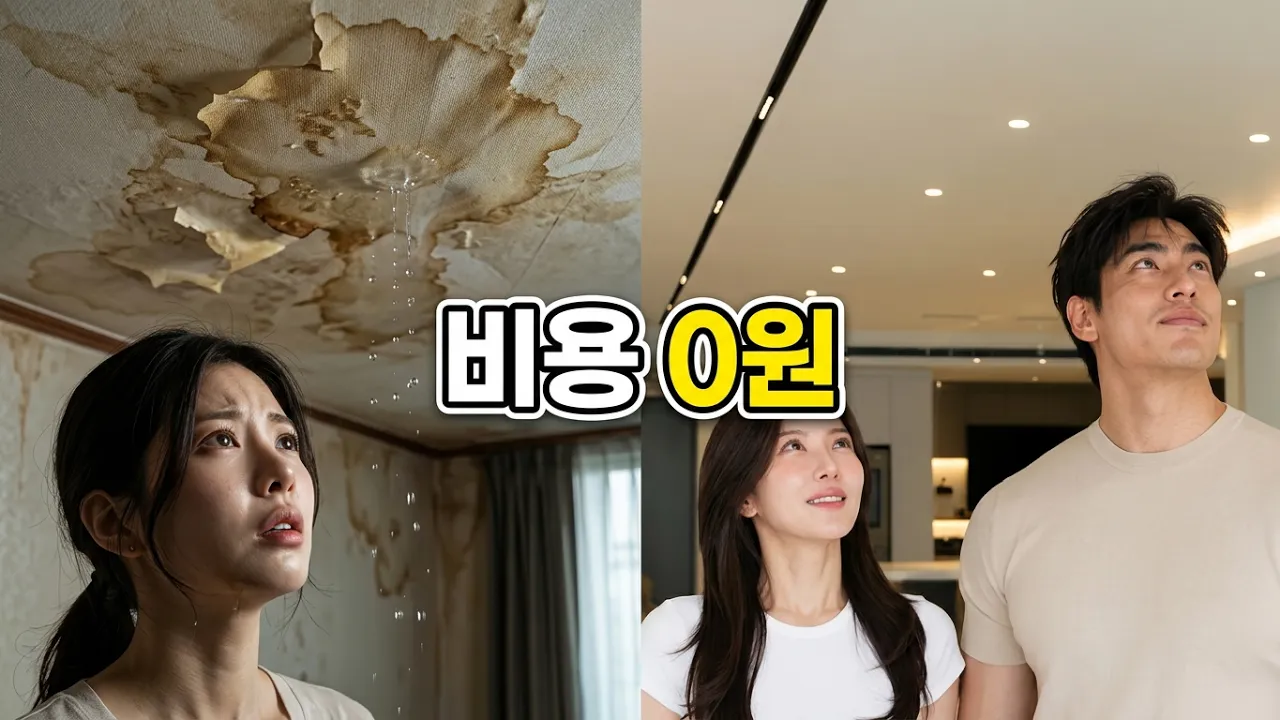 천장에 생긴 누수 얼룩