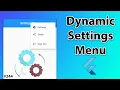 Flutter Tutorial - Dynamic Settings Menu AppBar Dropdown Menu Popup Menu Button