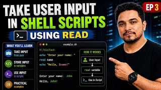 User Input in Shell Script read Command Explained Step-by-Step Hindi