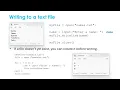 Reading and Writing with External Text Files