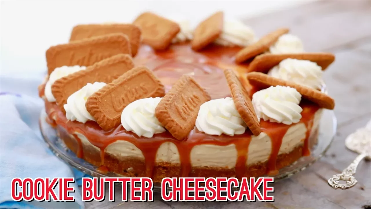 No-Bake Cookie Butter Cheesecake - Gemma