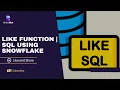 LIKE Function SQL Using Snowflake BriteFlux
