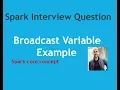 Broadcast variable example Spark Interview Questions and Answers Spark tutorial
