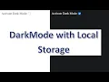 Dark mode with Local Storage