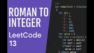 LeetCode 13 Roman to Integer Clean JavaScript Solution