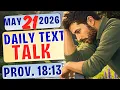 JW Daily Text Talk Do You have all the Facts PROVERBS 18 13 MAY 21 2026