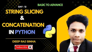 String Slicing Concatenation Day in Python Programming Complete Python Tutorial in Hindi