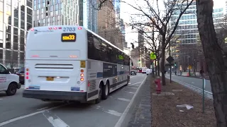 NYC Bus Mariners Harbor bound X3-45 2703 SIM33 at West St