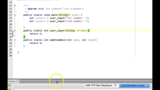 Reading Java Code - Program 2 Calc2Numbers
