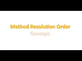 MRO Python Concept Method Resolution Order
