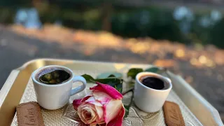 قهوة وفيروز قالولي البلابل صبحية 