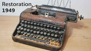 RESTORATION antique TYPEWRITER Olympia from 1949 Amazing Restoration of a RUSTY typewriter