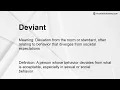 Deviant Meaning