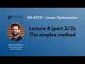 MS-E2121 - Linear Optimization