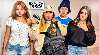 REVISTAMOS A MOCHILA DA MENINA ESTRANHA E ACHAMOS COISAS BIZARRAS !!!