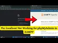 Fix localhost Not Working for phpMyAdmin in XAMPP