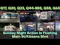 MTA Fanning Q17 Q20 Q25 Q44-SBS Q58 Q65 Action In Downtown Flushing