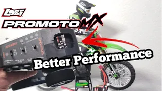 Losi ProMoto Mx better Performance and Batteries I Run.