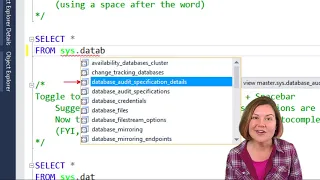 SSMS Shortcuts - IntelliSense